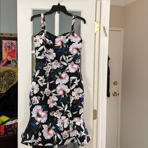 NWT Cooper Street Floral Black Dress